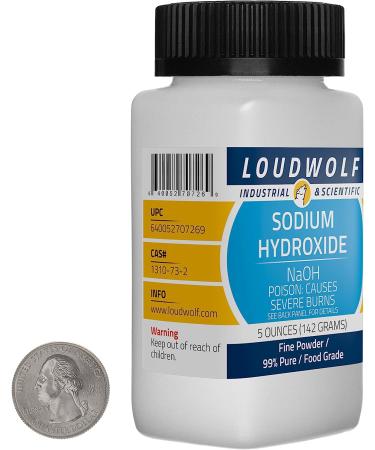 Loudwolf Sodium Hydroxide Lye Caustic Soda 10oz - 99% Pure Food Grade Fine Powder - Fast USA Shipping - Buy Online on GoSupps.com