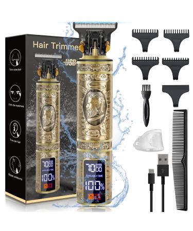 Beard Trimmer Hair Clippers Men Professional Cordless Beard Trimmer Men T Bladeds Outliner Grooming Baldheaded Mens Shaver Hair Trimmer With 180 Mins Work Time 1500Mah Battery Shavers For Men Trimmer
