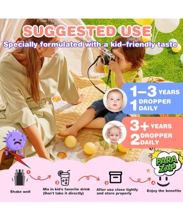 Black Walnut Gut Cleanse Liquid for Kids, Natural Gut Detox for Children Drops, 14 In 1 Digestive Health & Immune Support with Cloves, Pumpkin Seeds, Gentle-Herbal, Kids-Friendly & Alcohol-Free - Buy Online on GoSupps.com