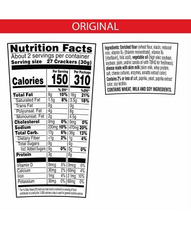 Cheez-It Original Baked Snack Crackers 22oz Case (10 Cups) - Perfect for Office and Kids Snacks - Buy Online on GoSupps.com