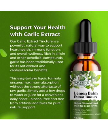 Organic Lemon Balm Leaf Liquid Extract for Immune Support - Lemon Balm Tincture for Mood & Relaxation Support - Organic Extract Tincture Leaf Drops for Adults & Kids Dietary Supplement - 4oz 4 Fl Oz (Pack of 1) - Buy Online on GoSupps.com