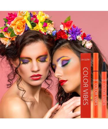 Neon Eyeliner 8 Colors Rainbow Eyeliner Waterproof Smudge Proof Neon Green Eyeliner for Body Eye Face Paint Makeup Shakven Orange 1 count (Pack of 1) - Buy Online on GoSupps.com
