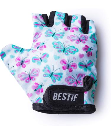 Bestif Kinder Fingerless Bicycle Gloves for Boys & Girls | Half-Finger Cycling Gloves with Velcro Gel Upholstery - Size S/M - Buy Online on GoSupps.com