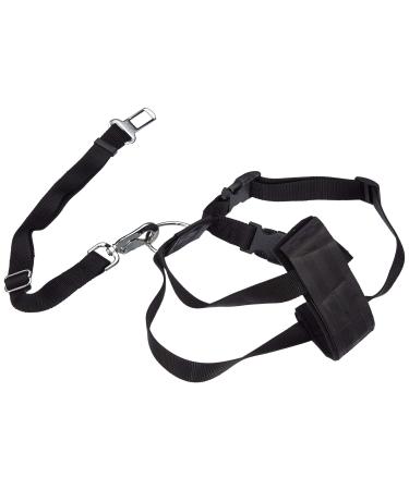 Trixie car dishes size M: chest circumference 50 70 cm/25 mm in black - continuously adaptable dog harness for the car with adjustable strapping strap for medium -sized dogs 1291 black m