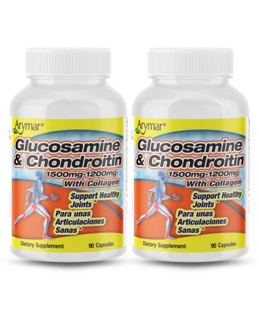 Arymar Glucosamine Chondroitin & Collagen Supplement Joint Support Formula Two Pack