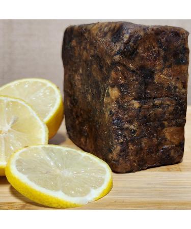 Buy Aroma Depot 100% Natural Lemon Raw African Black Soap - 2 lb | Acne Eczema Psoriasis Treatment | Handmade Face & Body Wash - Buy Online on GoSupps.com