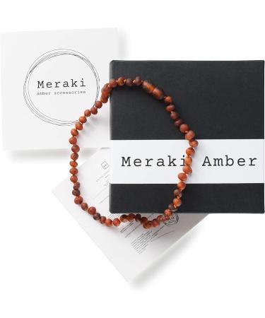Certified Genuine Meraki Raw Unpolished Baroque Baltic Amber Necklace - Cognac Color (12.5 Inches) - Buy Online on GoSupps.com