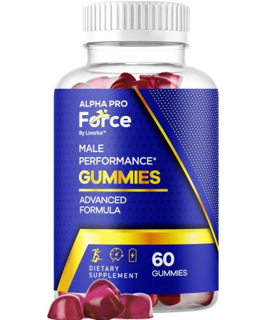 Alpha Pro Force Gummies for Men - Official Alpha Pro Force Gummies Natural Premium Support Overall Health & Wellnes AlphaPro Force Advanced Formula Maximum Strength 60 Gummies for 1 Month