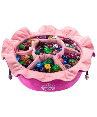 CardKingPro Immense Dice Bags with Pockets - Pink - Capacity 150+ Dice - Great for Dice Hoarders Patented Design