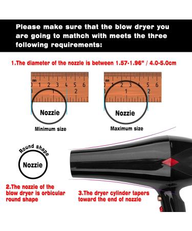 Collapsible Silicone Hair Dryer Diffuser for Curly Hair - Lightweight & Portable Travel Design Fits Most Hair Dryers (Black - Buy Online on GoSupps.com