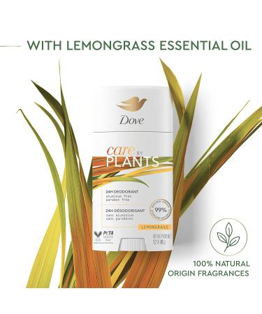 Dove Care by Plants Lemongrass Deodorant Stick 2.6 oz - 3 Pack | Aluminum-Free & Long-Lasting Protection - Buy Online on GoSupps.com