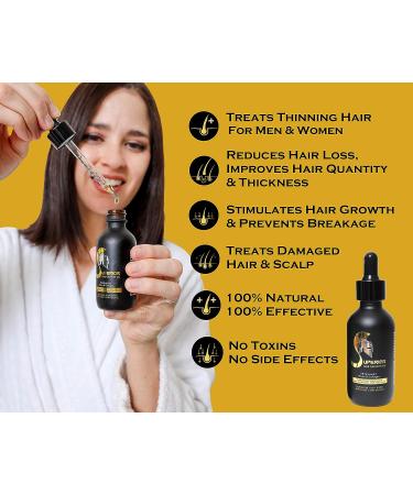 Hair Building Fibers + Hair Growth Oil with 5% Minoxidil Biotin Collagen - Hair Loss Treatment for Women & Men - Black - Buy Online on GoSupps.com