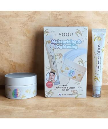 SOQU Moisturizing and Brightening Rice Eye Cream and Cream Duo