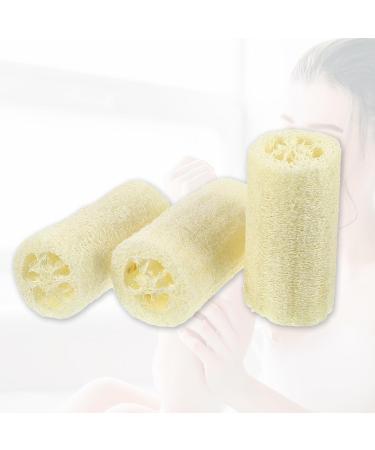 VOCOSTE Natural Loofah Sponge Set - 3 Pcs Exfoliating Body Shower Sponge | Gentle Cleanse & Soft Beige Color | Ideal for All Skin Types - Buy Online on GoSupps.com