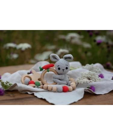 New Baby Gift Set - Boy & Girl Newborn Gift Box with Crochet Rattle (Bunny) - Vintage Baby Shower Gift Set - Buy Online on GoSupps.com