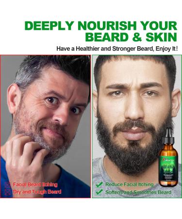 Beard Oil for Men - 100% Natural Sandalwood Scented Conditioner | Moisturizes & Softens Mustaches with Argan & Jojoba Oils | 60ml Leave-In Treatment - Buy Online on GoSupps.com