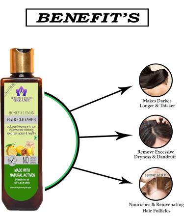 Blessfull Healing Organic Honey & Lemon Hair Cleanser | Shampoo 100 ML (Packing May Vary) - Buy Online on GoSupps.com