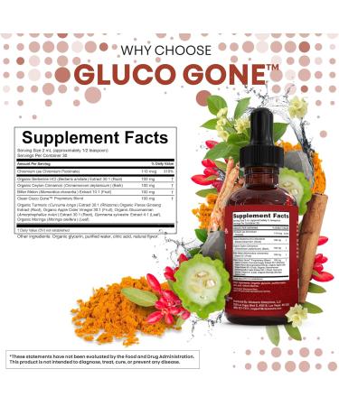 Clean Nutra Berberine with Ceylon Cinnamon Supplement Liquid Drops + Bitter Melon Extract Glucomannan Gymnema Chromium Turmeric Organic Panax Ginseng Moringa GLP-1 Support - Buy Online on GoSupps.com