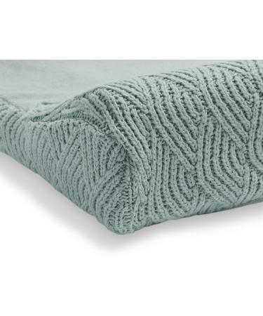 Jollein River Knit Changing Cushion Cover - Ash Green | 50x70 cm | Premium Quality | Ideal for Baby Changing Stations | International Shipping Available - Buy Online on GoSupps.com