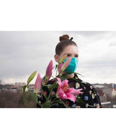 Buy ProMedicalCare FFP2 Colored Face Masks (Turquoise) - Individually Packed 100 Pack - International Shipping Available - Buy Online on GoSupps.com