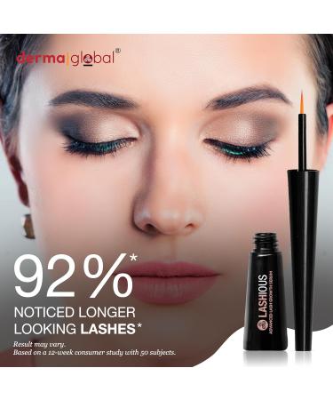 Derma Global LASHious Advanced Lash Growth Serum | Multi-Peptide Complex with Anagain Biotin Panthenol & Caffeine Red Clover Flower Extract | Prostaglandin-Free & Non-Irritating Formula | 3mL - Buy Online on GoSupps.com