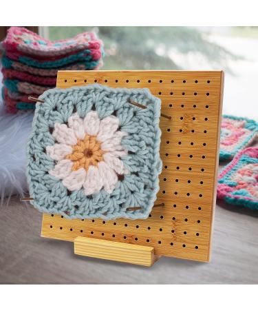 Handcrafted Bamboo Crochet Blocking Board Kit with Stainless Steel Pins - Ideal for Knitting, Crochet, and Granny Squares - Perfect Gifts for Mothers and Grandmothers - 7.8 x 7.8 inches - Buy Online on GoSupps.com