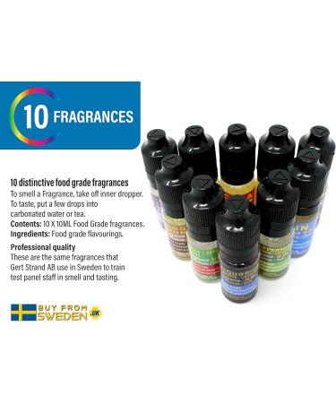 Smell Training Set - 10 Scents (10 ml Each) | Aromatherapy & Scent Training | Enhance Your Olfactory Sense - Buy Online on GoSupps.com