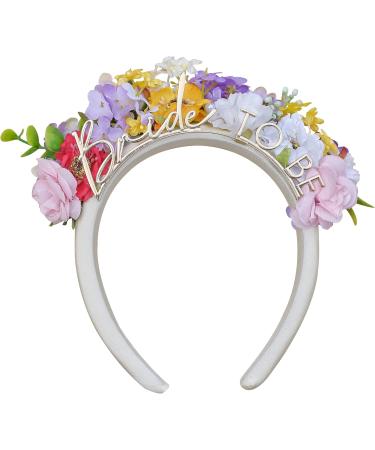 Ginger Ray Gold Flower String Band - Bride to Be Headband with Artificial Flowers for Hen Party - Buy Online on GoSupps.com