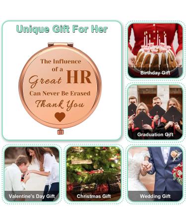 HR Appreciation Compact Makeup Mirror - Ideal Gift for Women in Human Resources | Great for HR Director, Manager, Coworker | Birthday, Retirement Thank You Gift - Buy Online on GoSupps.com