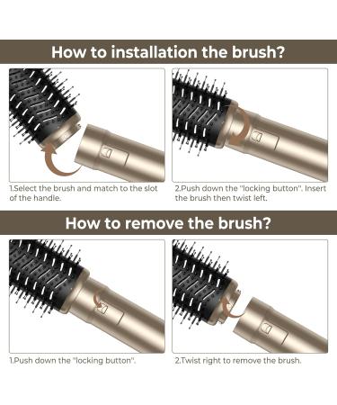6 in 1 Airstyler Set - Negative Ion Hair Styler & Warm Air Brush | Perfect Christmas Gift | Round Blow & Smooth Brushes - Buy Online on GoSupps.com