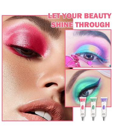 CAHIUYOA Eyeshadow Primer Trio for Mature Women - Violet, Mint Green, Rose Pink | Waterproof, Long-Lasting Eye Makeup Base - Buy Online on GoSupps.com