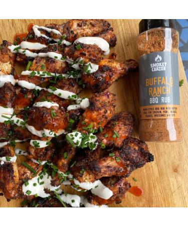 Buffalo Ranch BBQ Rub Shaker | The Smokey Carter | All the tang of buffalo with the cool creamy herbyness of ranch | Great on chicken wings - Buy Online on GoSupps.com