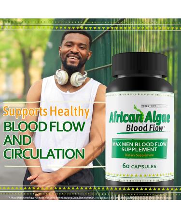 African Algae Blood Flow - Our Best Circulation Supplement - Better Blood Flow Circulation Supplements - Body Circulation Support - Max Men Blood Flow Supplement Pills - Advanced Blood Flow Capsules - Buy Online on GoSupps.com