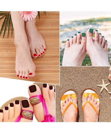 336 PC Matte Short Square False Toe Nails Set - Glue-on Full Cover Fake Toe Nails - Solid Colors for Women & Girls - Buy Online on GoSupps.com