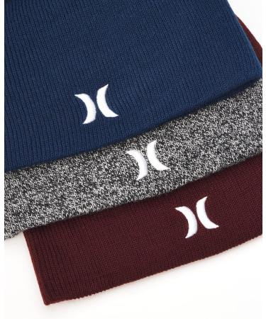 Hurley Men's Classic Icon Beanie - Black/Black, One Size | Winter Hat - Buy Online on GoSupps.com