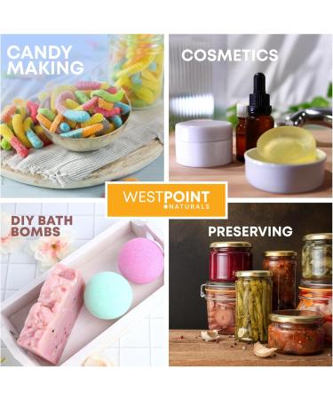 Westpoint Naturals Pure Food Grade Citric Acid Powder 200 g - Natural Cleaner Cooking Ingredient DIY Bath Bombs Material - Buy Online on GoSupps.com