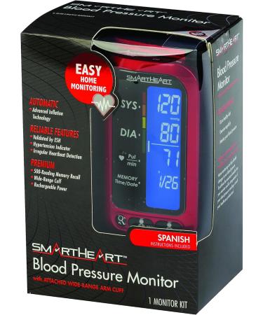 SmartHeart Blood Pressure Monitor | Upper Arm Cuff | Advanced Inflation | 500-Reading Memory | International Shipping Available - Buy Online on GoSupps.com