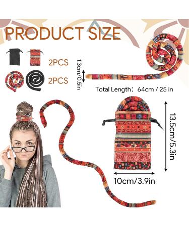 Dreadlocks Hair Scrunchie Spiral Lock Dreads Bendable Dreadlocks Accessories Spiral Ponytail for Women - Buy Online on GoSupps.com