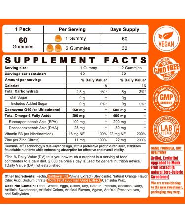 NEVISS Sugar-Free CoQ10-250mg / 500mg Filled Gummies +Sugar Free Probiotics Gummies - Buy Online on GoSupps.com