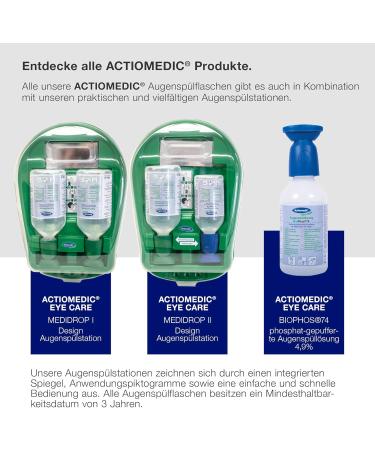 Buy Actiomedic Eyewash Bottle 500ml - Sodium Chloride Solution 0.9% | International Shipping Available - Buy Online on GoSupps.com