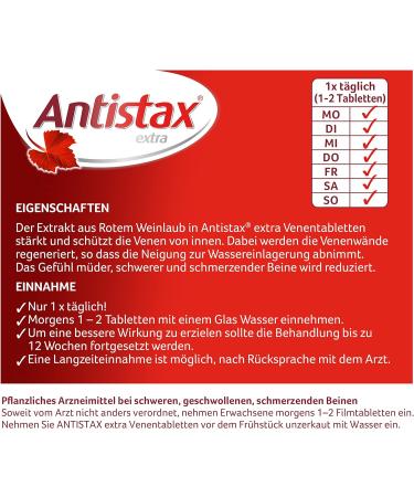 Buy Antistax Extra Venenable 60 pcs - Best Relief for Legs & Veins | Fast International Shipping - Buy Online on GoSupps.com