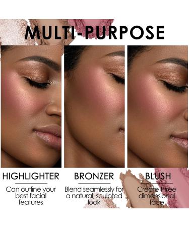 FOCALLURE 3-in-1 Blush and Highlighter Palette | Cruelty-Free Matte Bronzer & Shimmer Illuminators for a Glowing Look | International Shipping Available - Buy Online on GoSupps.com