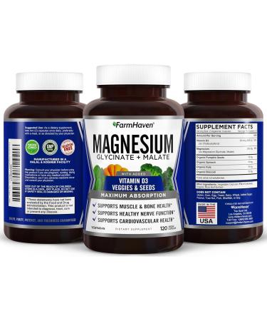 FarmHaven Apple Cider Vinegar Capsules with Ginger & Magnesium Glycinate & Malate Complex w/Vitamin D3 & Milk Thistle Capsules - Buy Online on GoSupps.com