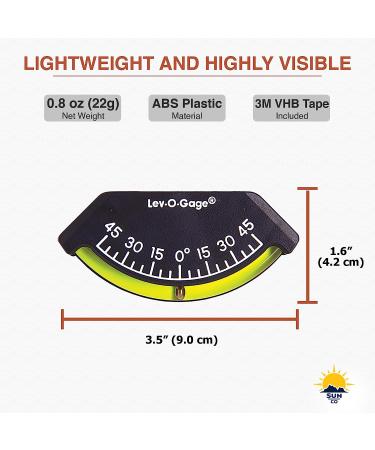 Sun Company Lev-o-gage Heel-Angle Sailing Clinometer (Marine Model) - Bulkhead Boat Mount - Buy Online on GoSupps.com