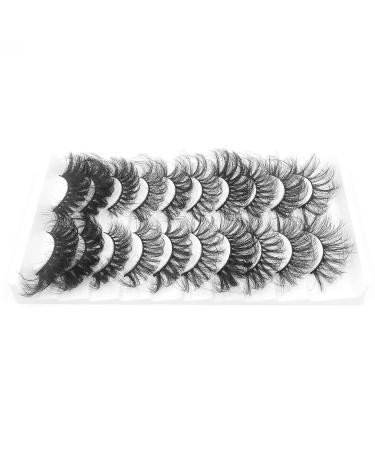 10 Styles IFLOVEDEKD 25mm Dramatic Fake Mink Fluffy Lashes - 10 Pairs - Buy Online on GoSupps.com