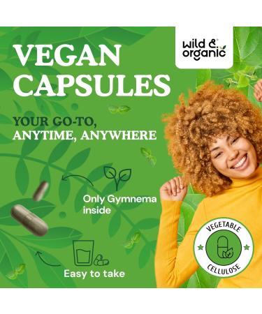 Wild & Organic Gymnema Sylvestre Capsules 600 mg - Overall Support - Gymnema Sylvestre Supplements - Gurmar Leaf Powder - 90 Days of Supply - Vegan No Fillers Non-GMO - 90 Count 90 Count (Pack of 1) - Buy Online on GoSupps.com