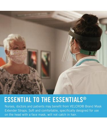 VELCRO Brand Face Mask Extender Straps 4pk - White - Comfortable & Adjustable Ear Savers - Buy Online on GoSupps.com