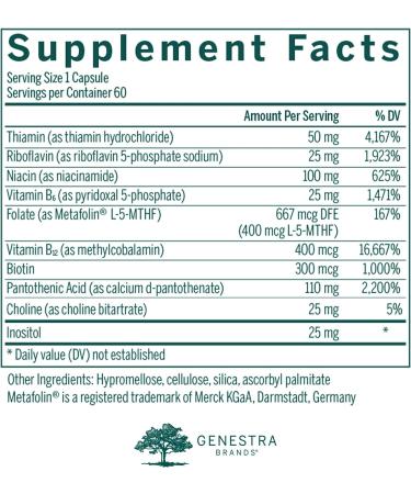 Genestra Brands Active B Complex 60 Capsules | Complete B Vitamin Supplement - Buy Online on GoSupps.com