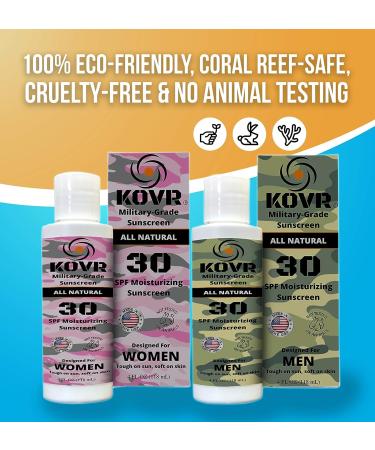 Kovr Military Grade Sunscreen SPF 30 | Reef Friendly | Broad Spectrum Moisturizing Sunblock for Men - 4 oz - Buy Online on GoSupps.com