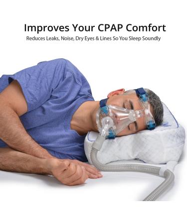 Contour CPAPMax Pillow 2.0 with Navy Pillowcase - CPAPMax Pillow for Enhanced Comfort - Buy Online on GoSupps.com
